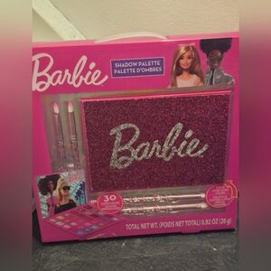 Limited Edition Girls Barbie 30 Color Shadow Palette With 4 Brushes For Ages 8+